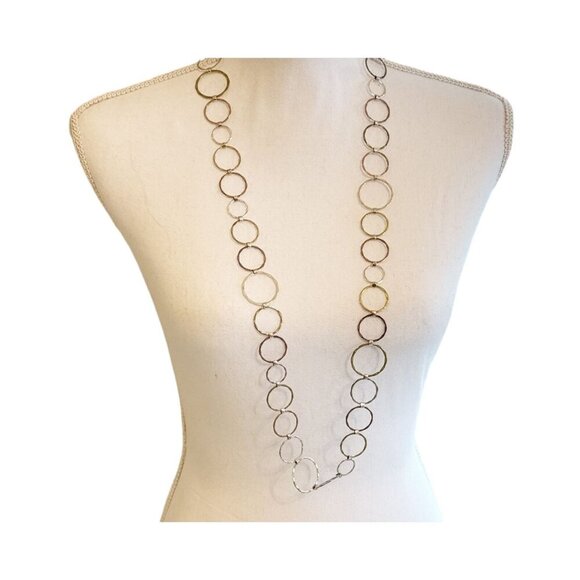 RLM Studio Brass Gold Copper Circle Necklace Multi Sized Hoops 925 NWT - Picture 5 of 5